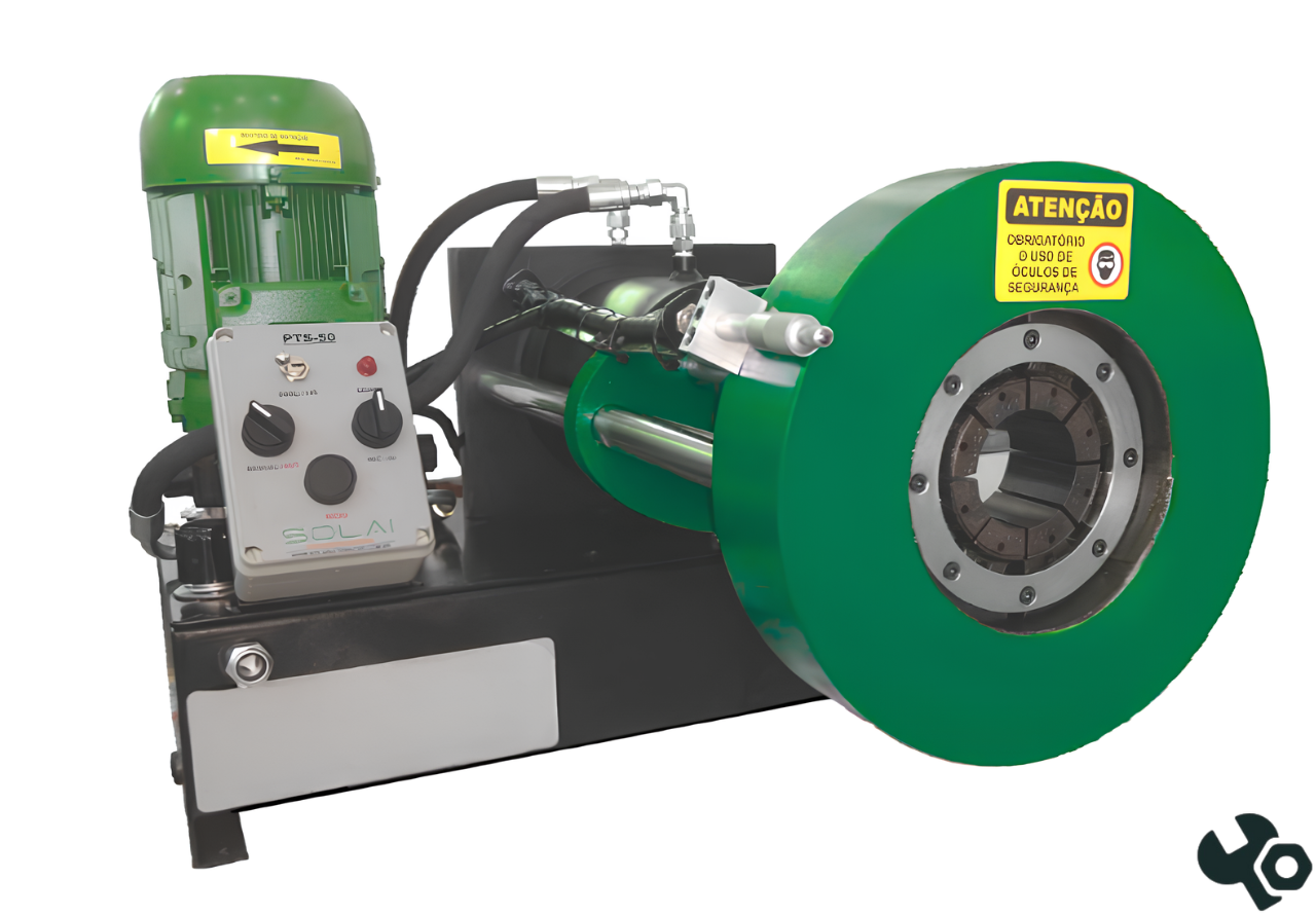 Máquina de prensar mangueira hidráulica.